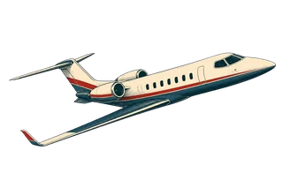 Representative business jet illustration