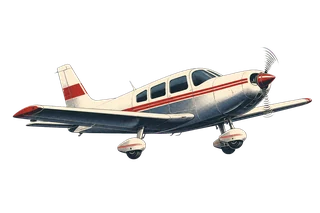 Representative low-wing piston airplane illustration